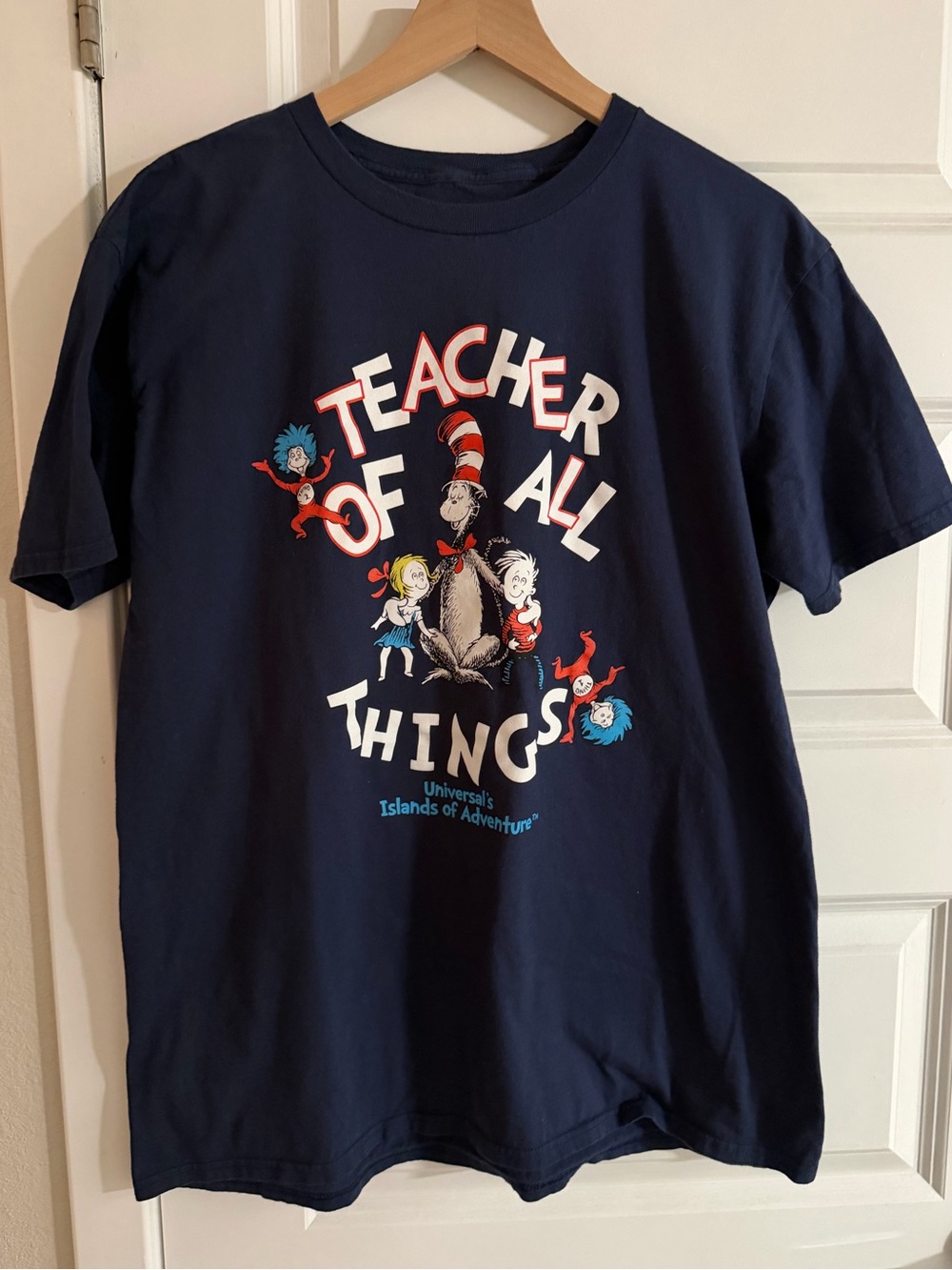 Universal Studios Dr. Seuss Teacher of All Things Unisex T-Shirt, Sz. XL